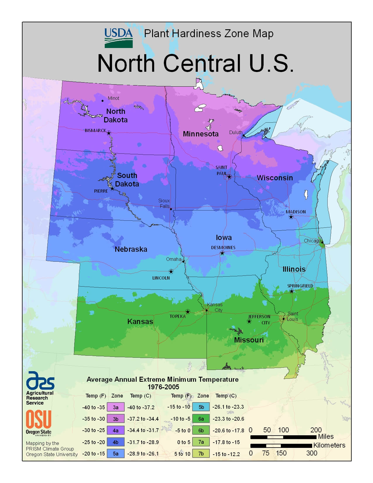 USDA Hardiness Zone Maps of the United States, Landscape Plants