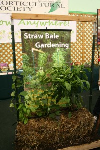 Straw bale garden at fair