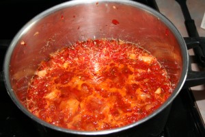 thickened red pepper relish
