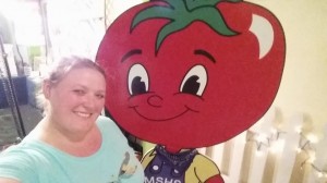 Everyone wants a selfie with a giant tomato!