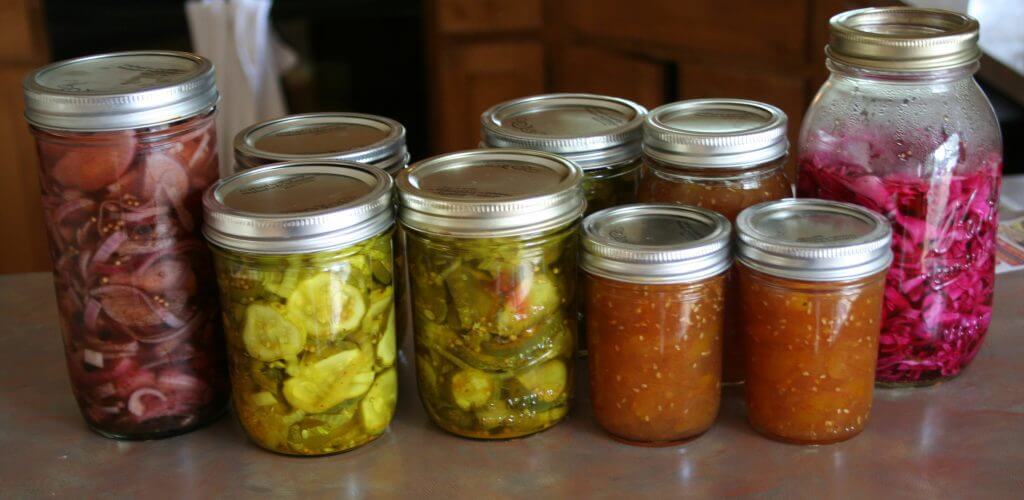 Yum! Pickles, jam and more make great garden gifts. 