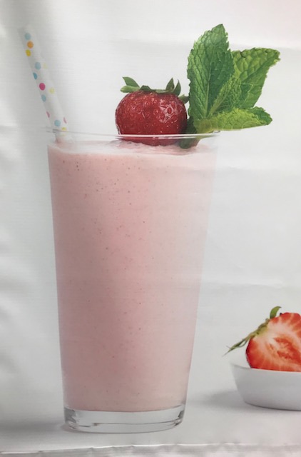strawberry-mint smoothie