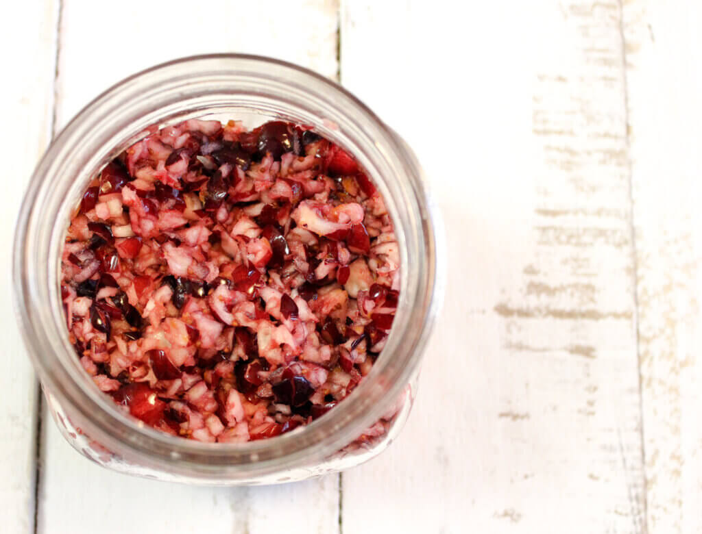Cranberry relish on day 1