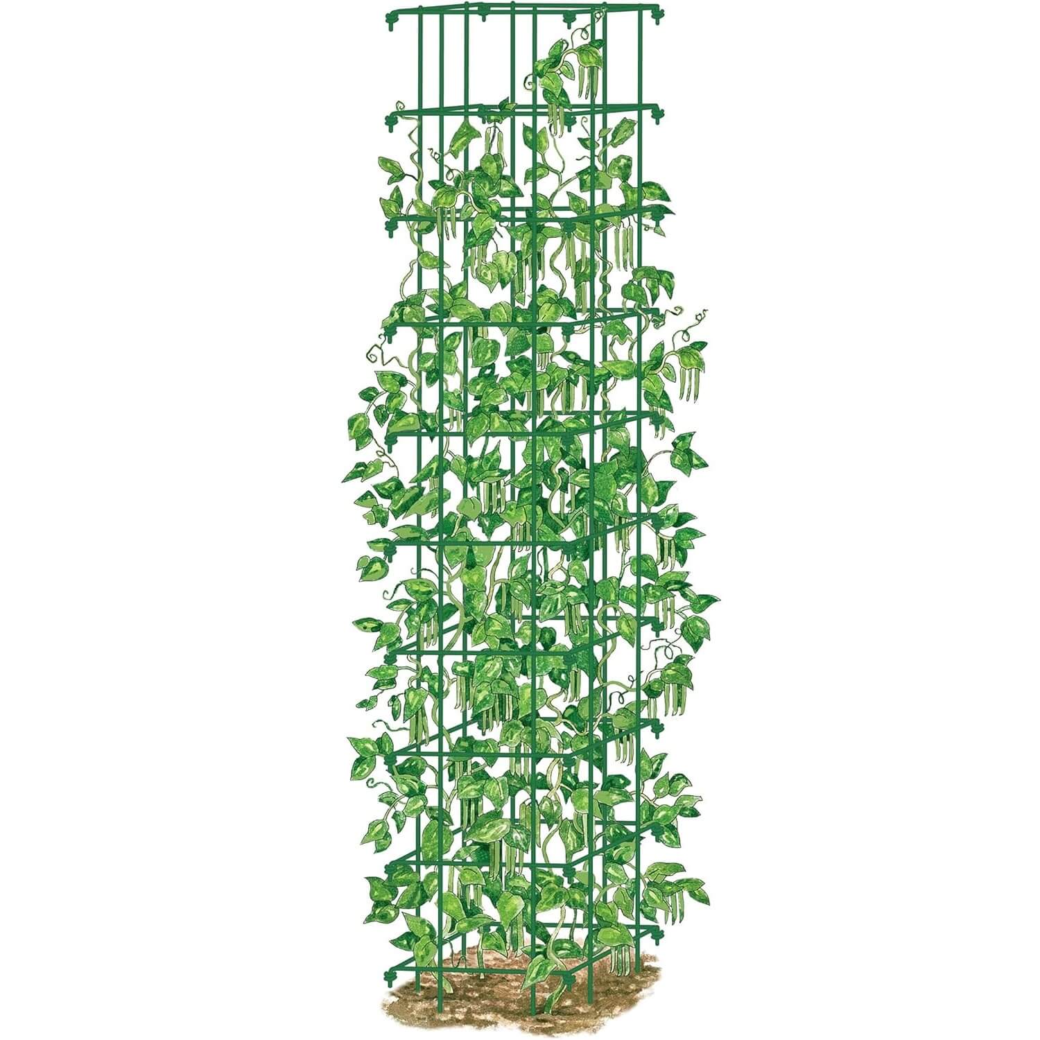 Vertical growing garden trellis
