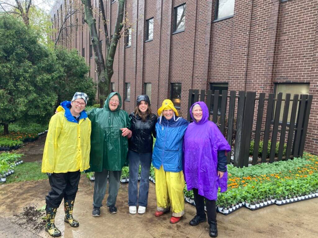 Volunteers and Interns on Garden-in-a-Box distribution day