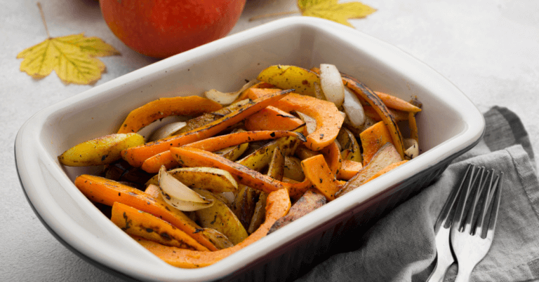 Oven roasted root vegetables