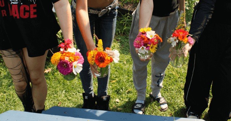 Face to Face Academy garden bouquets