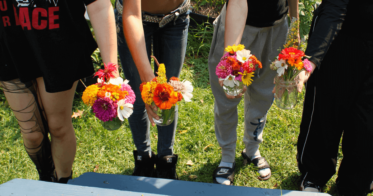 Face to Face Academy garden bouquets