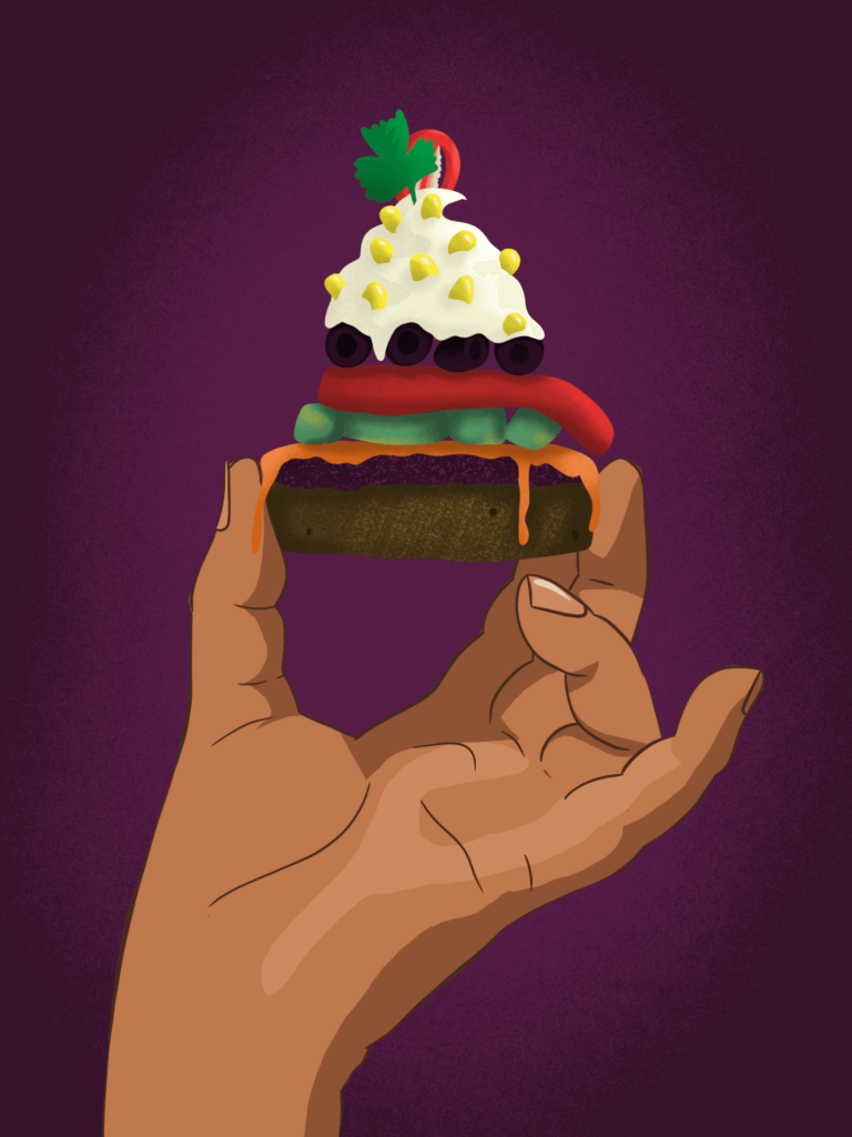 Potato nachos illustration