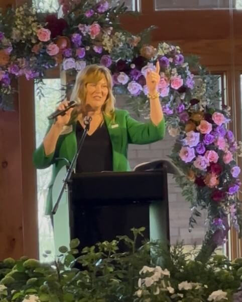 Lara Lau-Schommer celebrating the event